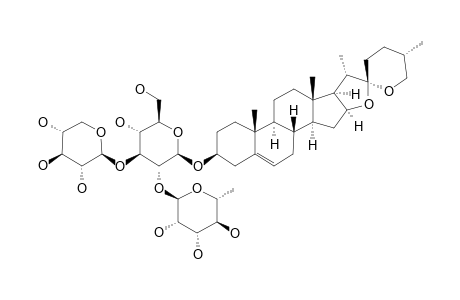 DIOSGENIN-3-O-ALPHA-L-RHAMNOPYRANOSYL-(1->2)-[BETA-D-XYLOPYRANOSYL-(1->3)]-BETA-D-GLUCOPYRANOSID