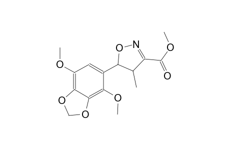 3-isoxazolecarboxylic acid, 5-(4,7-dimethoxy-1,3-benzodioxol-5-yl)-4,5-dihydro-4-methyl-, methyl ester