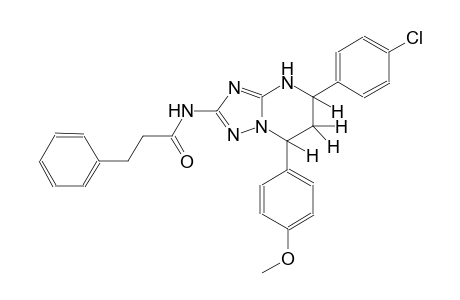 N-[5-(4-chlorophenyl)-7-(4-methoxyphenyl)-4,5,6,7-tetrahydro[1,2,4]triazolo[1,5-a]pyrimidin-2-yl]-3-phenylpropanamide