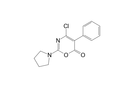 4-Chloranyl-5-phenyl-2-pyrrolidin-1-yl-1,3-oxazin-6-one