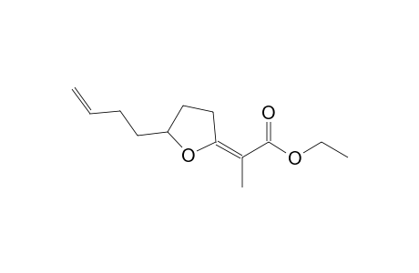 2-(E)-[1-(Ethoxycarbonyl)ethylidene]-5-(3-butenyl)tetrahydrofuran