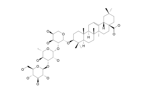 3-O-BETA-D-GLUCOPYRANOSYL-(1->3)-ALPHA-L-RHAMNOPYRANOSYL-(1->2)-ALPHA-L-ARABINOPYRANOSYL-OLEANOLIC-ACID