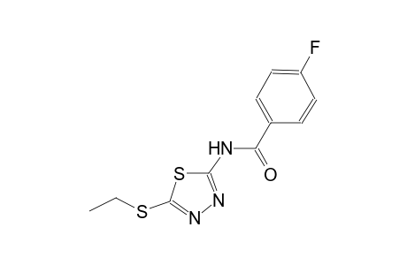 N-[5-(ethylsulfanyl)-1,3,4-thiadiazol-2-yl]-4-fluorobenzamide