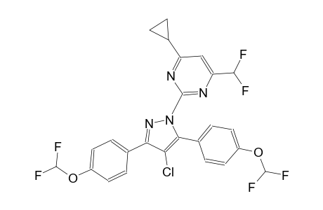 2-{4-chloro-3,5-bis[4-(difluoromethoxy)phenyl]-1H-pyrazol-1-yl}-4-cyclopropyl-6-(difluoromethyl)pyrimidine