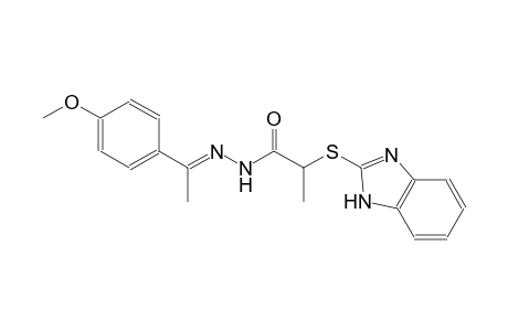 2-(1H-benzimidazol-2-ylsulfanyl)-N'-[(E)-1-(4-methoxyphenyl)ethylidene]propanohydrazide