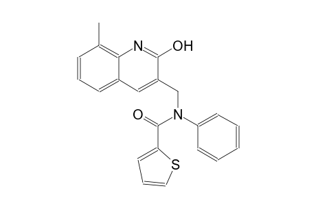 N-[(2-hydroxy-8-methyl-3-quinolinyl)methyl]-N-phenyl-2-thiophenecarboxamide