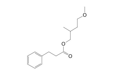 3-Phenylpropionic acid, 4-methoxy-2-methylbutyl ester