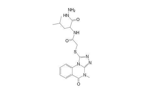 2-(2-(4,5-Dihydro-4-methyl-5-oxo-[1,2,4]triazolo[4,3-a]quinazolin-1-ylthio)acetamido)-4-methylpentanehydrazide