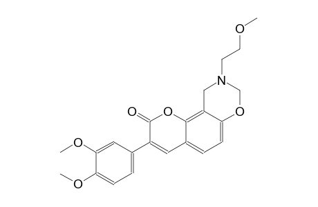2H,8H-pyrano[2,3-f][1,3]benzoxazin-2-one, 3-(3,4-dimethoxyphenyl)-9,10-dihydro-9-(2-methoxyethyl)-