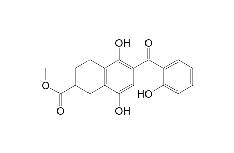 6-(2-Hydroxybenzoyl)-2-carbomethoxy-5,8-dihydroxytetralin