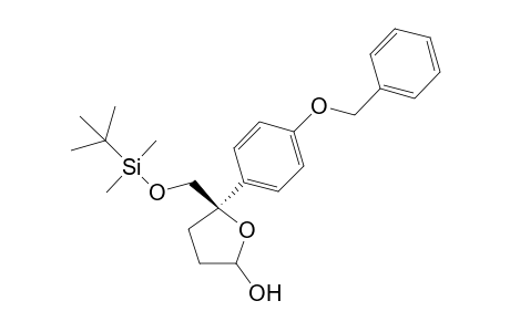(R)-5-(4-benzyloxy-phenyl)-5-(tert-butyl-dimethyl-silyloxymethyl)-tetrahydro-furan-2-ol