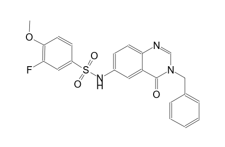 N-(3-benzyl-4-oxo-3,4-dihydro-6-quinazolinyl)-3-fluoro-4-methoxybenzenesulfonamide