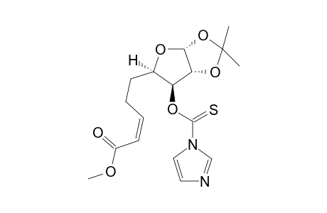 Methyl 1,2-O-isopropylidene-5,6,7,8-tetradeoxy-3-O-thiocarbonylimidazole-.alpha.,D-xylo-nona-7-ene-furanuronate