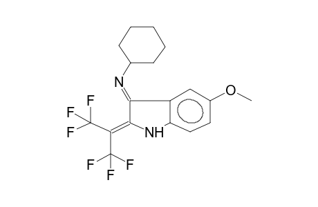 2-HEXAFLUOROISOPROPYLIDENE-3-TERT-BUTYLIMINO-5-METHOXYNDOLINE