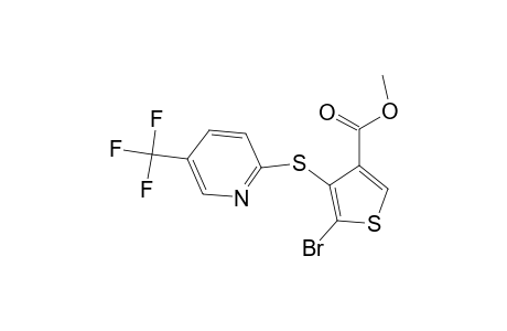 Methyl 5-bromo-4-([5-(trifluoromethyl)-2-pyridinyl]sulfanyl)-3-thiophenecarboxylate