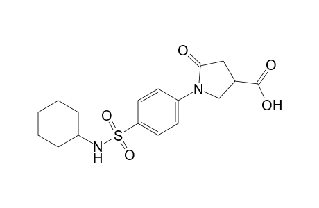 1-[p-(cyclohexylsulfamoyl)phenyl]-5-oxo-3-pyrrolidinecarboxylic acid