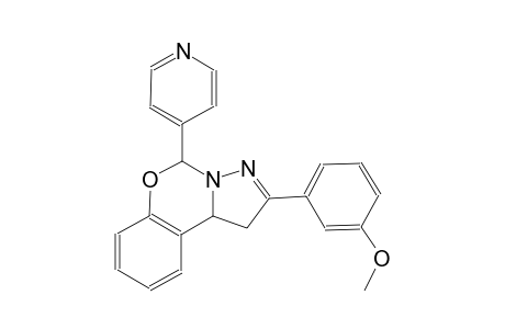 2-(3-methoxyphenyl)-5-(4-pyridinyl)-1,10b-dihydropyrazolo[1,5-c][1,3]benzoxazine