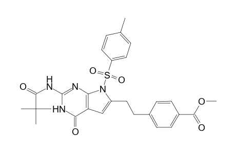 4-[2-[2-[(2,2-dimethyl-1-oxopropyl)amino]-7-(4-methylphenyl)sulfonyl-4-oxo-1H-pyrrolo[2,3-d]pyrimidin-6-yl]ethyl]benzoic acid methyl ester