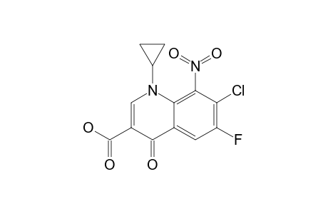 7-CHLORO-1-CYCLOPROPYL-6-FLUORO-8-NITRO-4-OXO-1,4-DIHYDROQUINOLINE-3-CARBOXYLIC-ACID