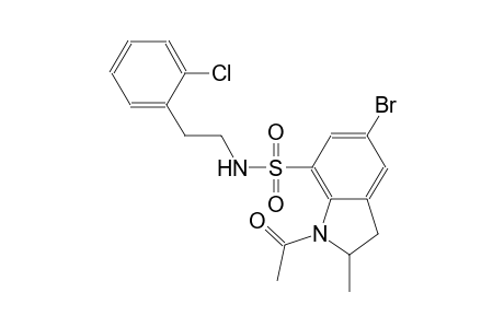 1H-indole-7-sulfonamide, 1-acetyl-5-bromo-N-[2-(2-chlorophenyl)ethyl]-2,3-dihydro-2-methyl-