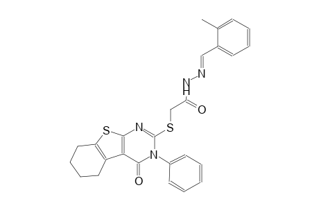 N'-[(E)-(2-methylphenyl)methylidene]-2-[(4-oxo-3-phenyl-3,4,5,6,7,8-hexahydro[1]benzothieno[2,3-d]pyrimidin-2-yl)sulfanyl]acetohydrazide
