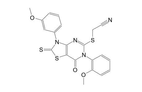 acetonitrile, [[2,3,6,7-tetrahydro-6-(2-methoxyphenyl)-3-(3-methoxyphenyl)-7-oxo-2-thioxothiazolo[4,5-d]pyrimidin-5-yl]thio]-