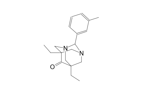 5,7-diethyl-2-(3-methylphenyl)-1,3-diazatricyclo[3.3.1.1~3,7~]decan-6-one