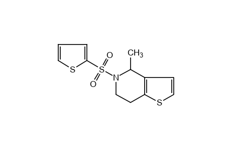 4-methyl-5-[(2-thienyl)sulfonyl]-4,5,6,7-tetrahydrothieno[3,2-c]pyridine