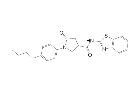 3-pyrrolidinecarboxamide, N-(2-benzothiazolyl)-1-(4-butylphenyl)-5-oxo-