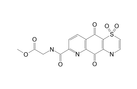 METHYL-2-(1,1-DIOXIDO-5,10-DIOXO-5,10-DIHYDRO-4H-[1,4]-THIAZINO-[2,3-G]-QUINOLINE-7-CARBOXAMIDE)-ACETATE