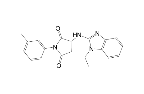 3-[(1-ethyl-1H-benzimidazol-2-yl)amino]-1-(3-methylphenyl)-2,5-pyrrolidinedione