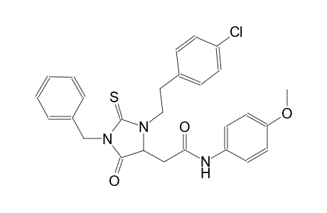 2-{1-benzyl-3-[2-(4-chlorophenyl)ethyl]-5-oxo-2-thioxo-4-imidazolidinyl}-N-(4-methoxyphenyl)acetamide