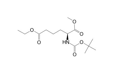 6-Ethyl 1-Methyl 2-[(t-butoxy)carbonylamino]hexanedioate