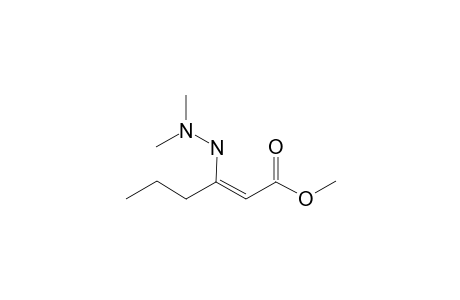 Methyl 3-(N,N-dimethylhydrazino)-2-hexenoate
