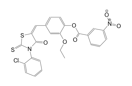 4-{(E)-[3-(2-chlorophenyl)-4-oxo-2-thioxo-1,3-thiazolidin-5-ylidene]methyl}-2-ethoxyphenyl 3-nitrobenzoate