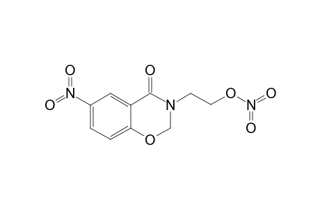nitric acid 2-(4-keto-6-nitro-2H-1,3-benzoxazin-3-yl)ethyl ester