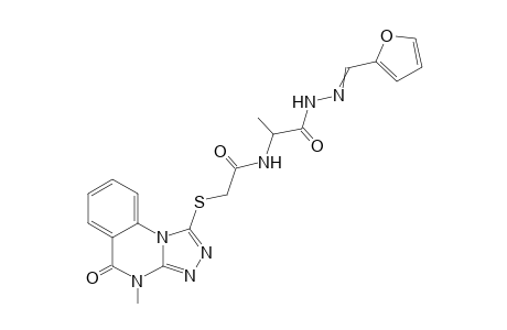 N-[1-(Furan-2-ylmethylene-hydrazinocarbonyl)-ethyl]-2-(4-methyl-5-oxo-4,5-dihydro-[1,2,4]triazolo[4,3-a]quinazolin-1-ylsulfanyl)-acetamide