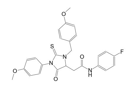 N-(4-fluorophenyl)-2-[3-(4-methoxybenzyl)-1-(4-methoxyphenyl)-5-oxo-2-thioxo-4-imidazolidinyl]acetamide