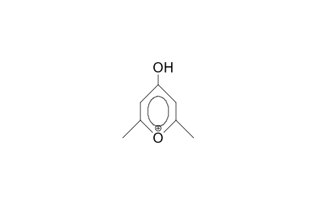 4-Hydroxy-2,6-dimethyl-pyrylium cation