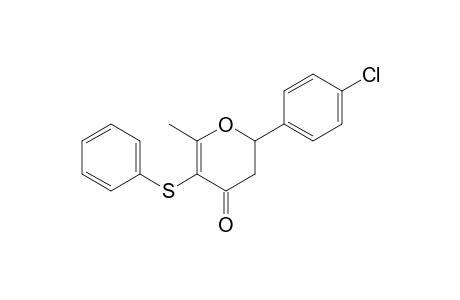 6-Methyl-2-(4-chlorophenyl)-5-phenylthio-2,3-dihydro-4-pyrone