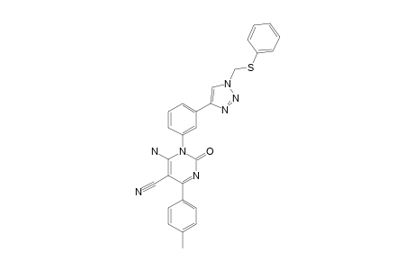 6-AMINO-5-CYANO-4-(4-METHYLPHENYL)-1-[3-[1-(PHENYLTHIOMETHYL)-1H-1,2,3-TRIAZOL-4-YL]-PHENYL]-2(1H)-PYRIMIDINONE