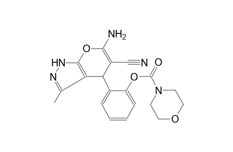2-(6-amino-5-cyano-3-methyl-1,4-dihydropyrano[2,3-c]pyrazol-4-yl)phenyl 4-morpholinecarboxylate