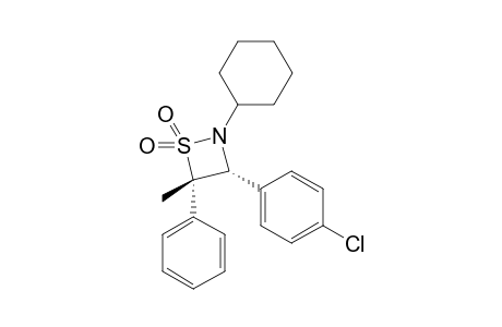 cis-3-(4-Chlorophenyl)-2-cyclohexyl-4-methyl-4-phenyl-1,2-thiazetidine 1,1-dioxide