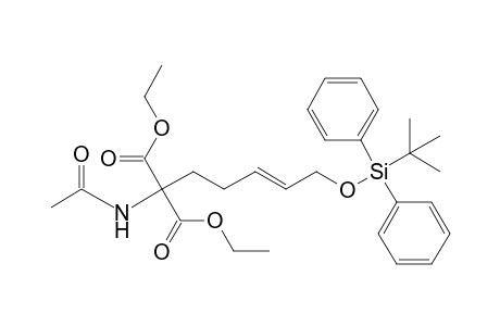 (E)-Diethyl 2-acetamido-2-{5-[(t-butyldiphenylsilyl)oxy]pent-3-enyl}malonate