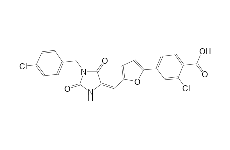 2-chloro-4-(5-{(E)-[1-(4-chlorobenzyl)-2,5-dioxo-4-imidazolidinylidene]methyl}-2-furyl)benzoic acid