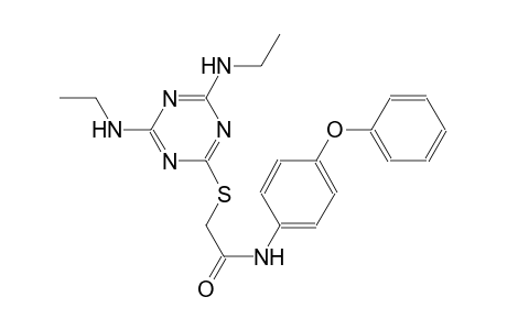 2-{[4,6-bis(ethylamino)-1,3,5-triazin-2-yl]sulfanyl}-N-(4-phenoxyphenyl)acetamide