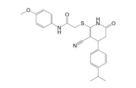 acetamide, 2-[[3-cyano-1,4,5,6-tetrahydro-4-[4-(1-methylethyl)phenyl]-6-oxo-2-pyridinyl]thio]-N-(4-methoxyphenyl)-