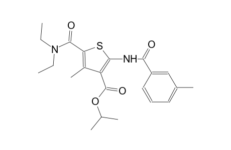 isopropyl 5-[(diethylamino)carbonyl]-4-methyl-2-[(3-methylbenzoyl)amino]-3-thiophenecarboxylate