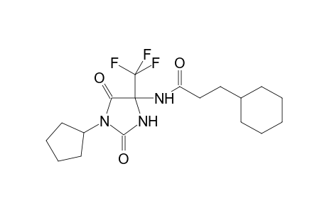 3-cyclohexyl-N-[1-cyclopentyl-2,5-dioxo-4-(trifluoromethyl)imidazolidin-4-yl]propanamide