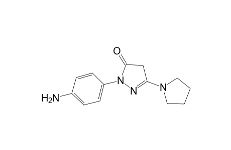 2-(4-Aminophenyl)-5-(1-pyrrolidinyl)-2,4-dihydro-3H-pyrazol-3-one